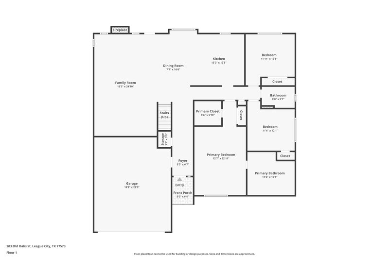 2,310/Mo, 203 Old Oaks St League City, TX 77573 Floor Plan View