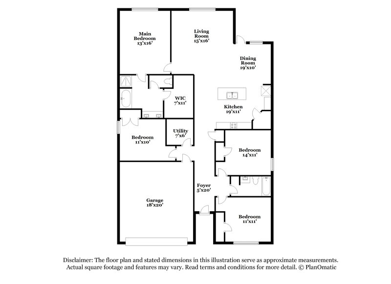 1,840/Mo, 18378 Timbermill Ln New Caney, TX 77357 Floor Plan View