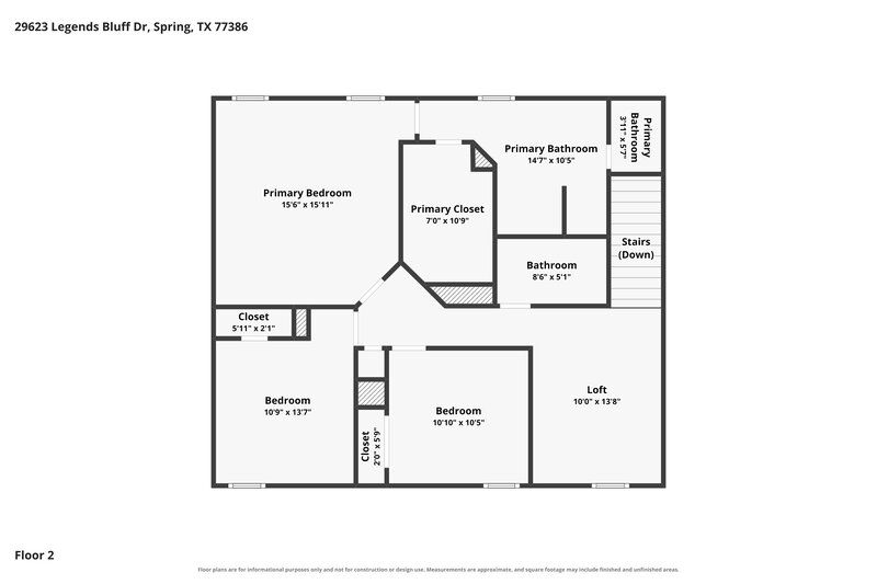 2,215/Mo, 29623 Legends Bluff Dr Spring, TX 77386 Floor Plan View