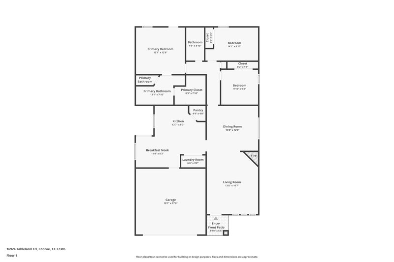 1,740/Mo, 16924 Tableland Trl Conroe, TX 77385 Floor Plan View