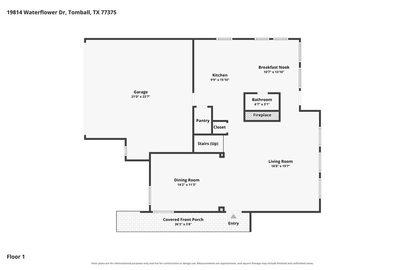 1,980/Mo, 19814 Waterflower Dr Tomball, TX 77375 Floor Plan View