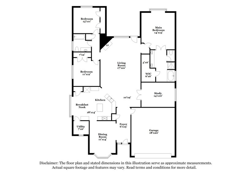 2,295/Mo, 3306 Cashier Ct Spring, TX 77373 Floor Plan View