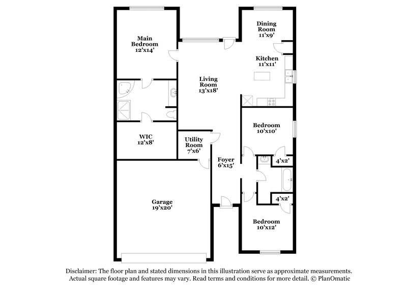 1,875/Mo, 12127 Clara Ln Pinehurst, TX 77362 Floor Plan View