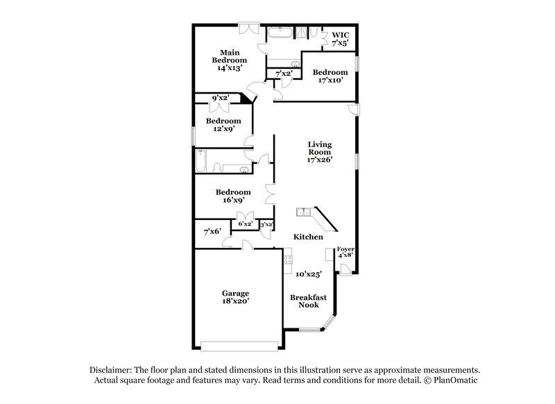 1,665/Mo, 12066 Quartersawn Ln Pinehurst, TX 77362 Floorplan View