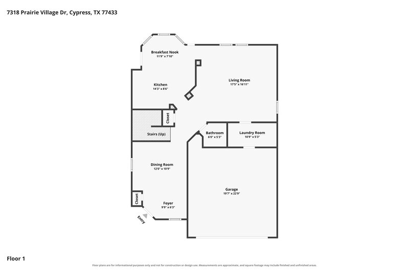 2,450/Mo, 7318 Cypress Prairie Dr Cypress, TX 77433 Floor Plan View