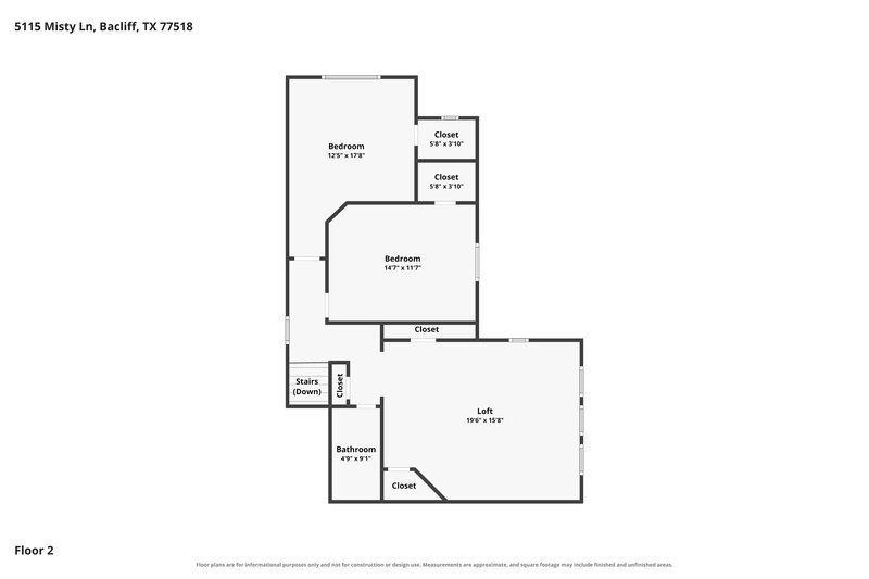 2,230/Mo, 5115 Misty Ln Bacliff, TX 77518 Floor Plan View