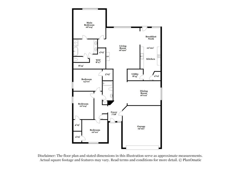 2,325/Mo, 14203 Spring Knoll Ln Rosharon, TX 77583 Floor Plan View