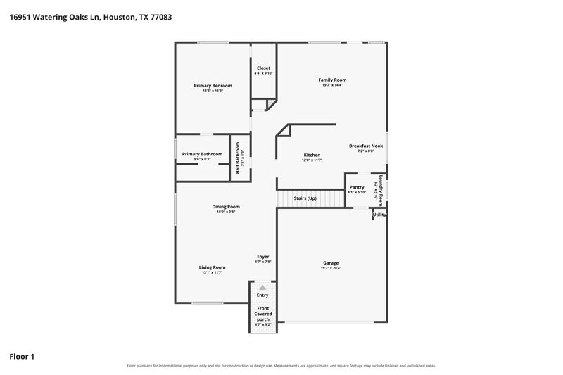 2,240/Mo, 16951 Watering Oaks Ln Houston, TX 77083 Floor Plan View