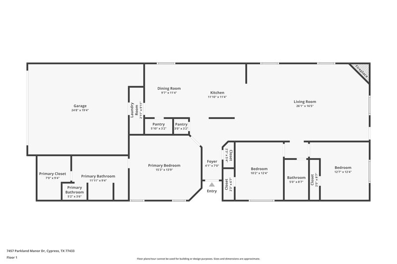 1,720/Mo, 7457 Parkland Manor Dr Cypress, TX 77433 Floor Plan View