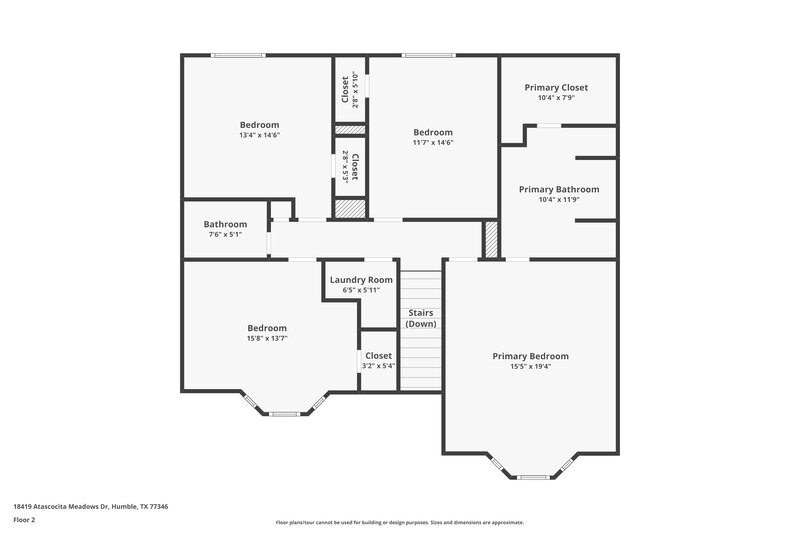 2,325/Mo, 18419 Atascocita Meadows Dr Humble, TX 77346 Floor Plan View 2