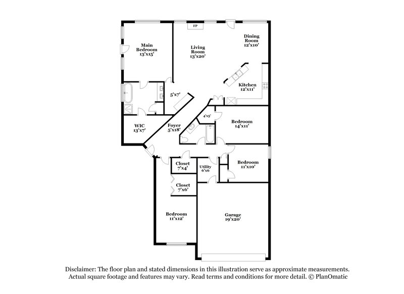 1,860/Mo, 2309 Highland Crossing Dr Conroe, TX 77304 Floorplan View