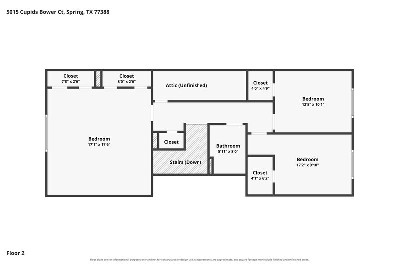2,390/Mo, 5015 Cupids Bower Ct Spring, TX 77388 Floorplan View 2