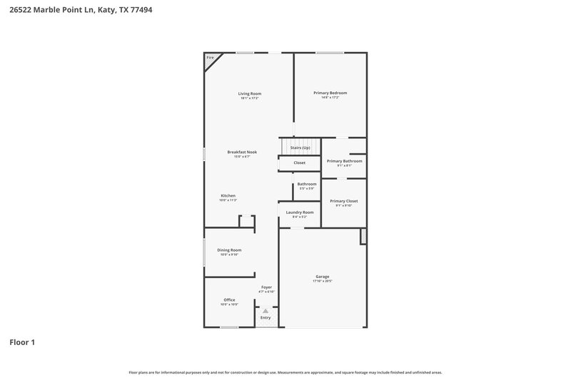 2,690/Mo, 26522 Marble Point Ln Katy, TX 77494 Floor Plan View