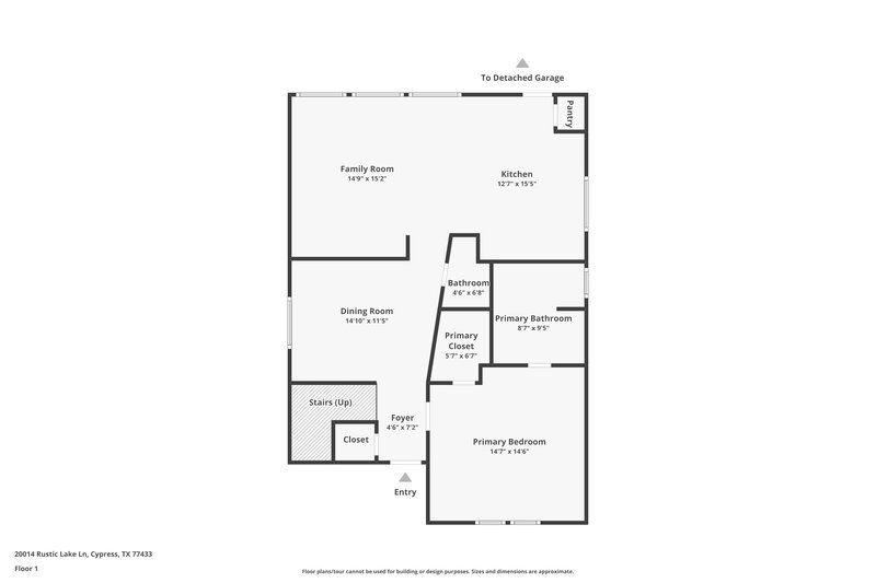 2,095/Mo, 20014 Rustic Lake Ln Cypress, TX 77433 Floorplan View 2