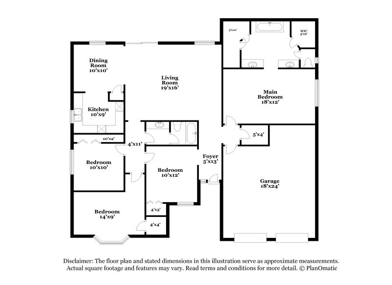 1,870/Mo, 3623 Indian Forest Dr Spring, TX 77373 Floor Plan View