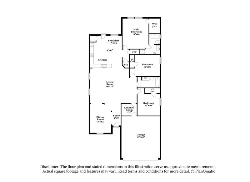 1,845/Mo, 6018 Burnet Bend Ave Crosby, TX 77532 Floor Plan View
