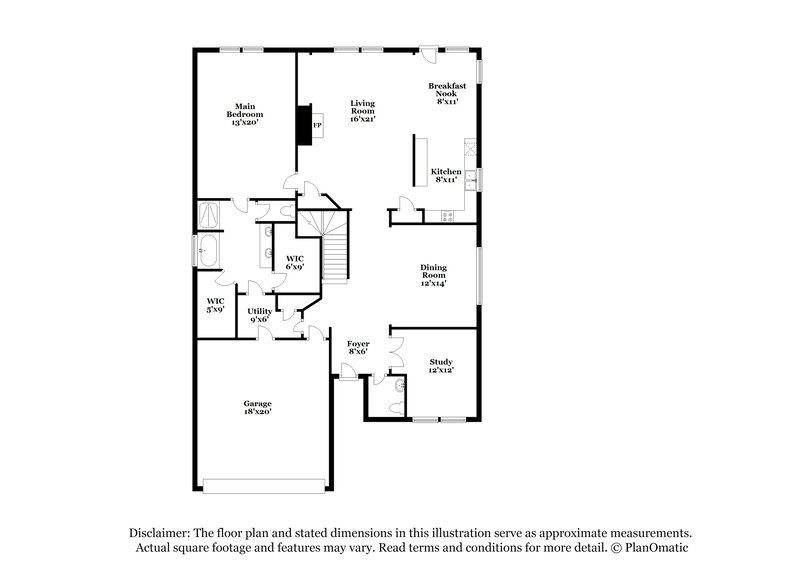 2,225/Mo, 5622 My Way Humble, TX 77339 Floor Plan View
