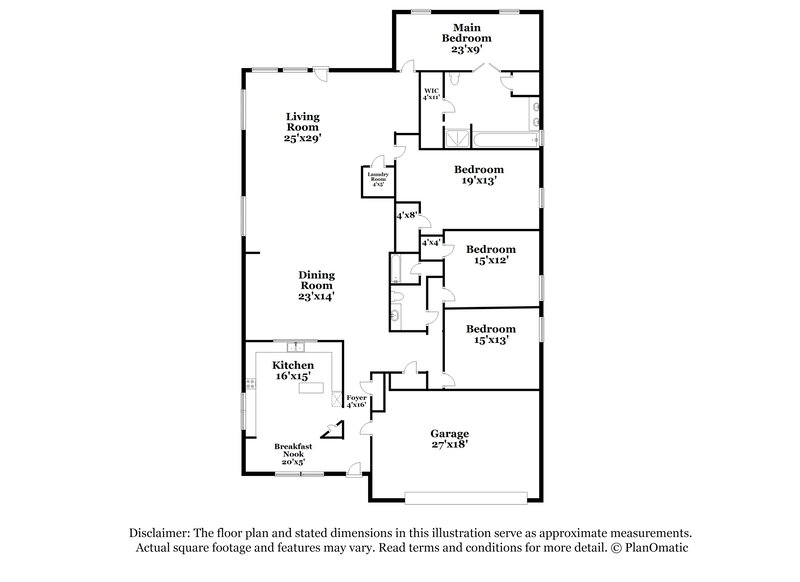 2,290/Mo, 389 Henry St Alvin, TX 77511 Floorplan View