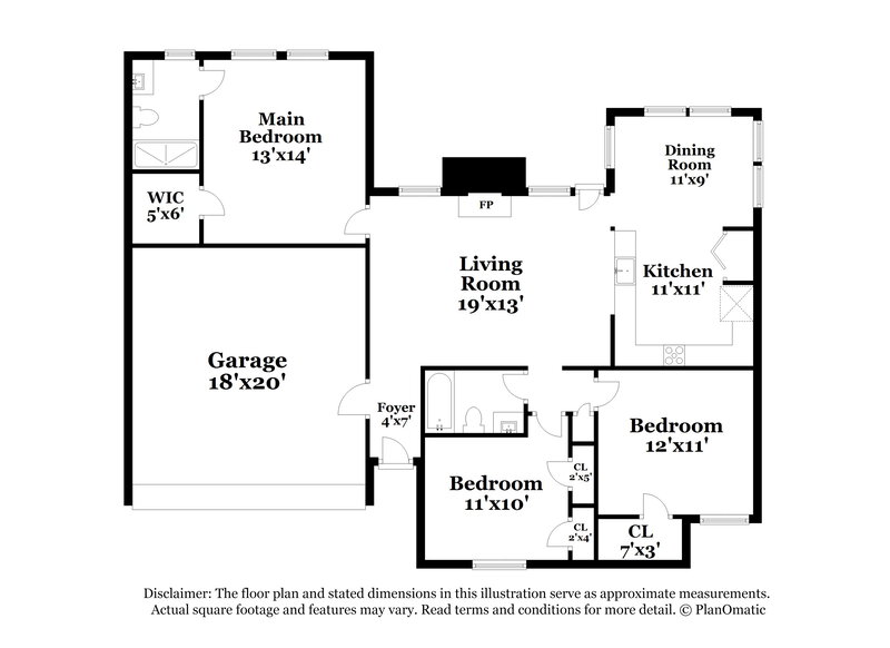 1,820/Mo, 1407 Bayou Glen Dr La Porte, TX 77571 Floor Plan View