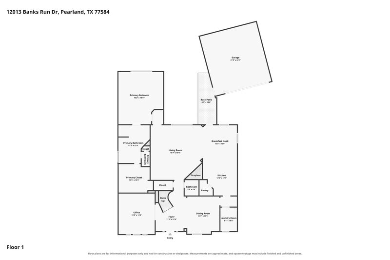 3,345/Mo, 12013 Banks Run Dr Pearland, TX 77584 Floor Plan View