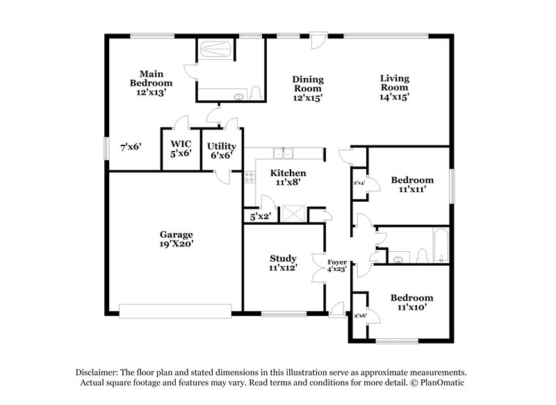 2,075/Mo, 18390 Hollow Oaks Cir Porter, TX 77365 Floor Plan View