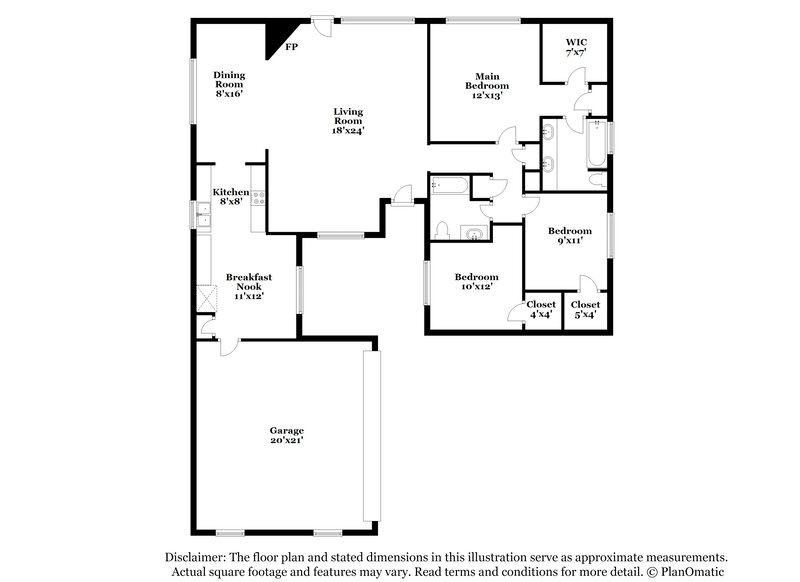 1,830/Mo, 10930 Rosewood Ct La Porte, TX 77571 Floorplan View