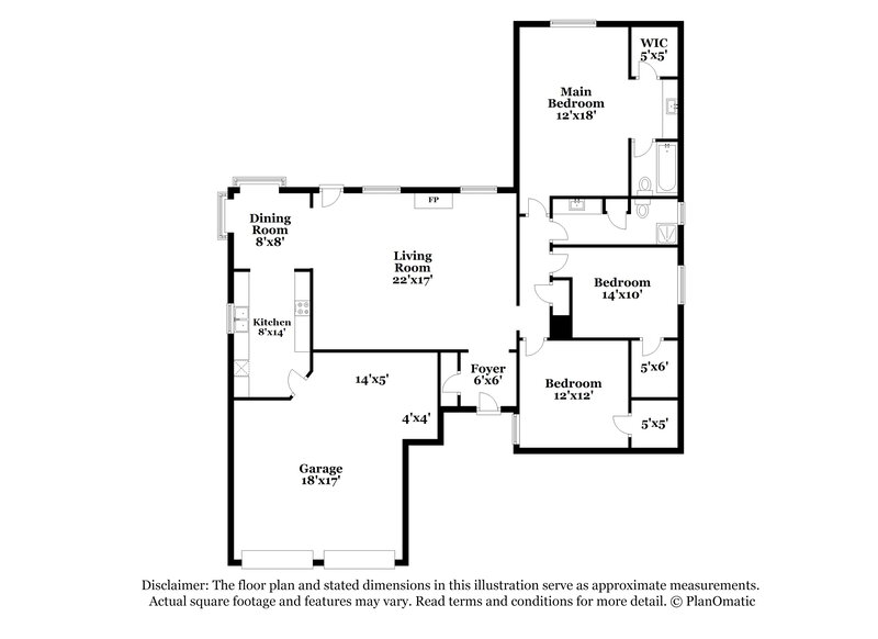 1,960/Mo, 5939 Ollia Cir Pasadena, TX 77505 Floor Plan View
