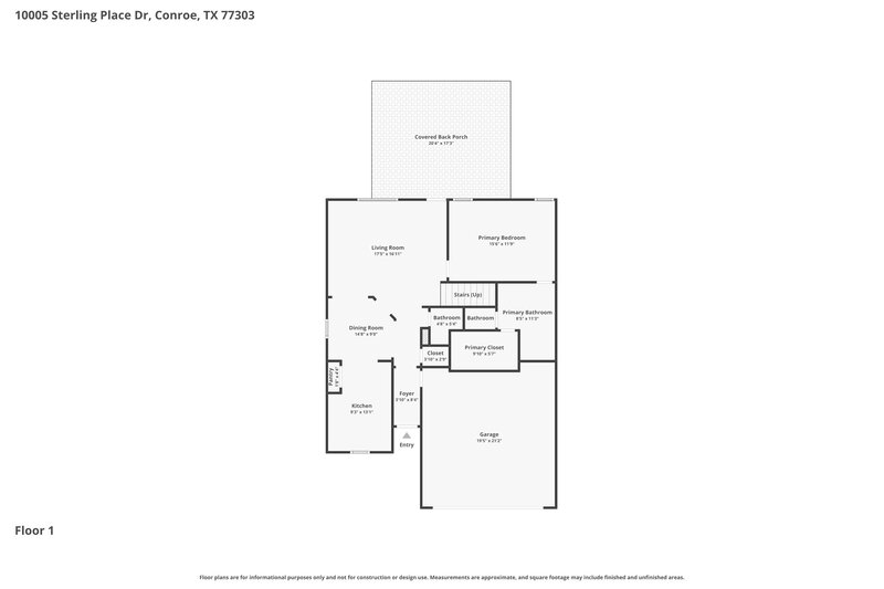 1,900/Mo, 10005 Sterling Place Dr Conroe, TX 77303 Floorplan View