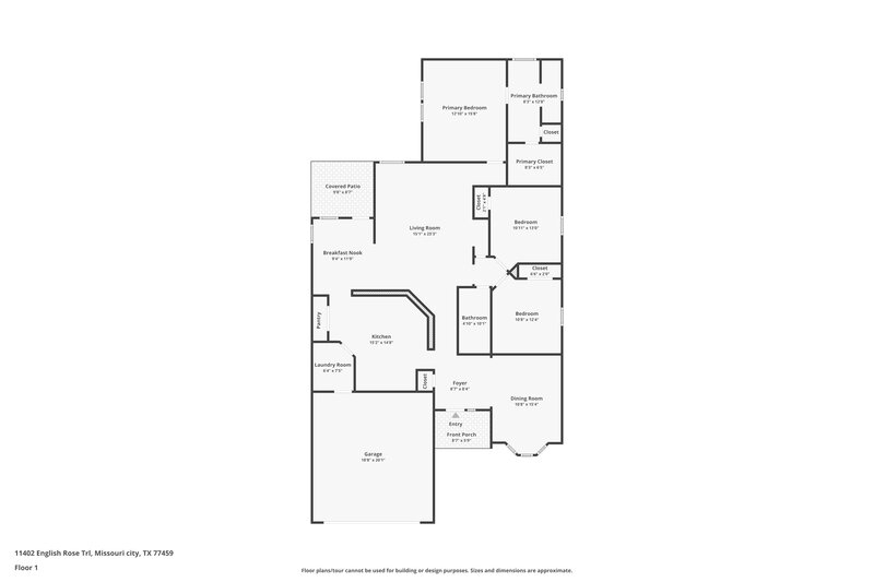 2,005/Mo, 11402 English Rose Trl Missouri City, TX 77459 Floor Plan View