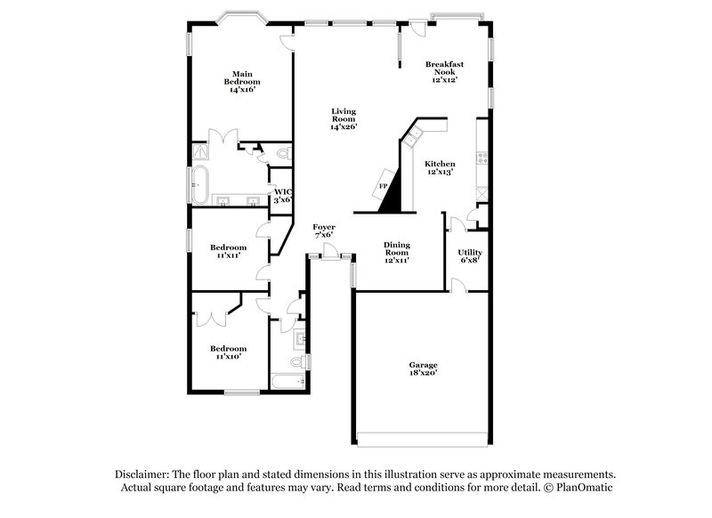 2,075/Mo, 2014 Spreading Bough Ln Richmond, TX 77406 Floor Plan View