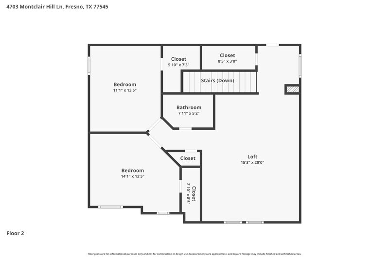 1,995/Mo, 4703 Montclair Hill Ln Fresno, TX 77545 Floor Plan View 2