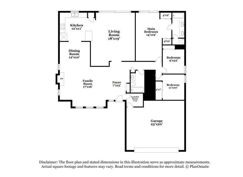 1,905/Mo, 910 Companion Dr Crosby, TX 77532 Floor Plan View