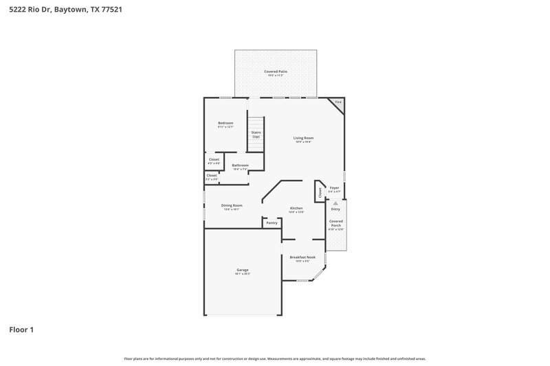 2,240/Mo, 5222 Rio Dr Baytown, TX 77521 Floorplan View