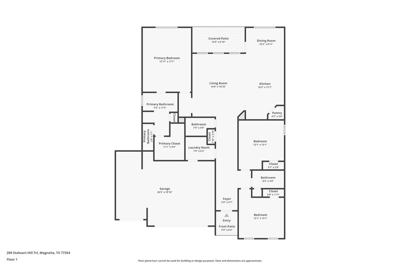2,270/Mo, 209 Stalwart Hill Trl Magnolia, TX 77354 Floor Plan View