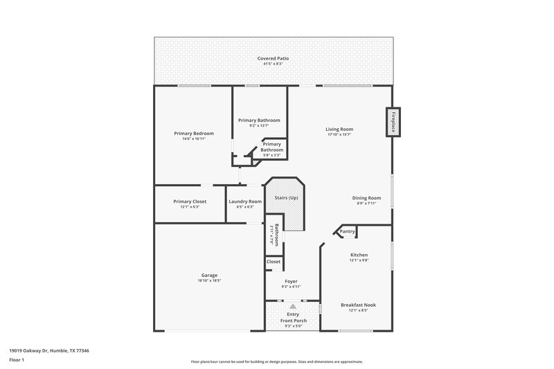2,100/Mo, 19019 Oakway Dr Humble, TX 77346 Floor Plan View