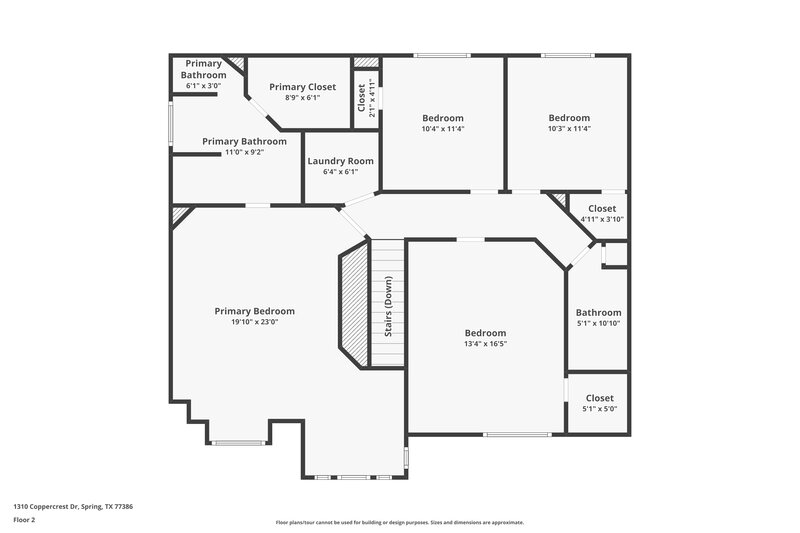 2,285/Mo, 1310 Coppercrest Dr Spring, TX 77386 Floor Plan View 2