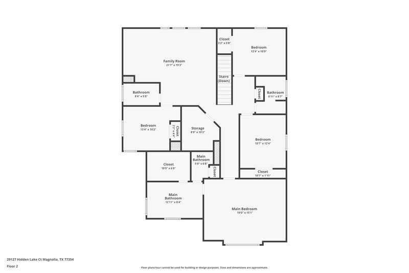 2,440/Mo, 29127 Hidden Lake Ct Magnolia, TX 77354 Floor Plan View 2