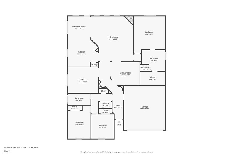 2,155/Mo, 30 Shimmer Pond Pl Conroe, TX 77385 Floor Plan View