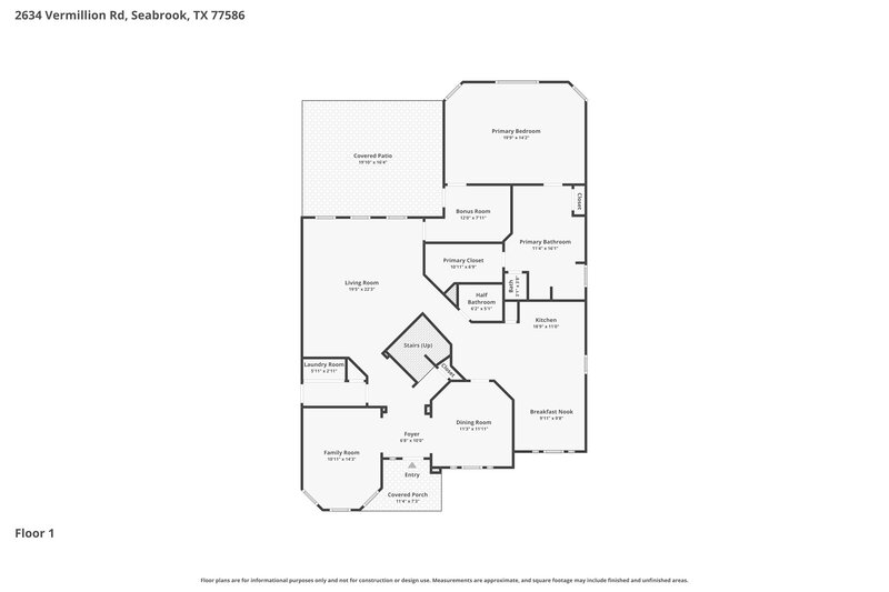 2,855/Mo, 2634 Vermillion Rd Seabrook, TX 77586 Floor Plan View