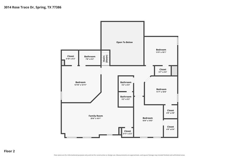 2,585/Mo, 3014 Rose Trace Dr Spring, TX 77386 Floor Plan View 2