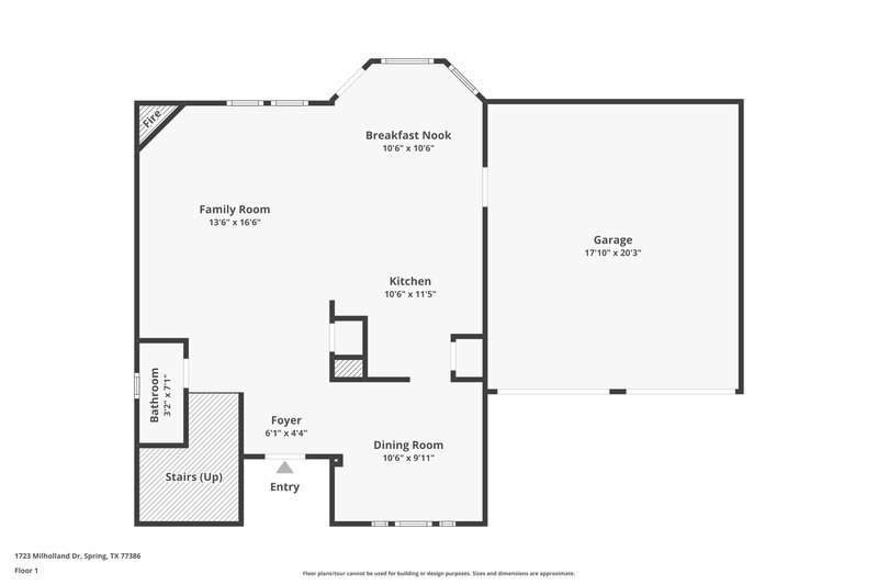 2,135/Mo, 1723 Milholland Dr Spring, TX 77386 Floor Plan View