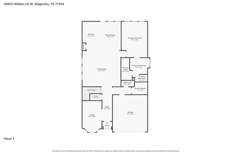 2,165/Mo, 28923 Hidden Lk W Magnolia, TX 77354 Floor Plan View