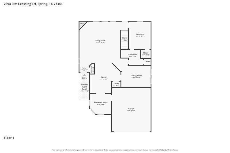 2,150/Mo, 2694 Elm Crossing Trl Spring, TX 77386 Floor Plan View