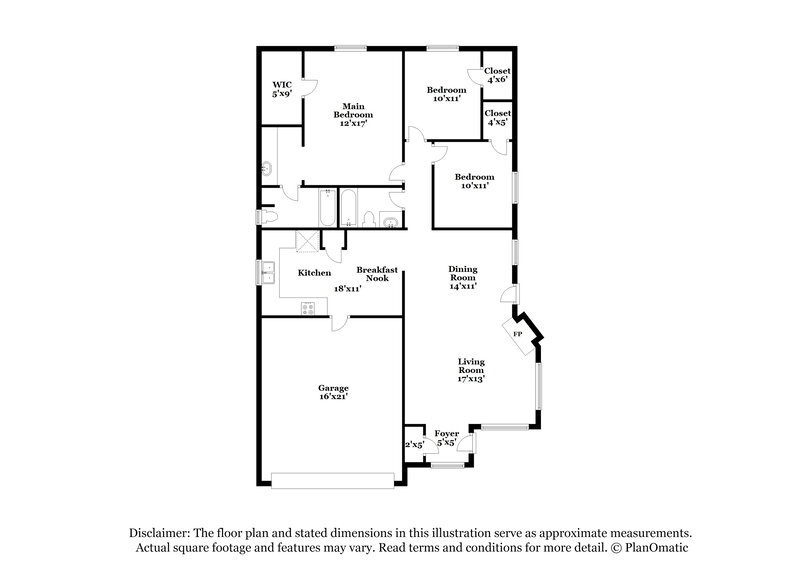 1,880/Mo, 1842 Strongs Ct Katy, TX 77449 Floor Plan View