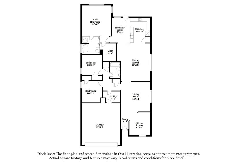 2,520/Mo, 8119 Sanders Forest Ct Humble, TX 77338 Floor Plan View