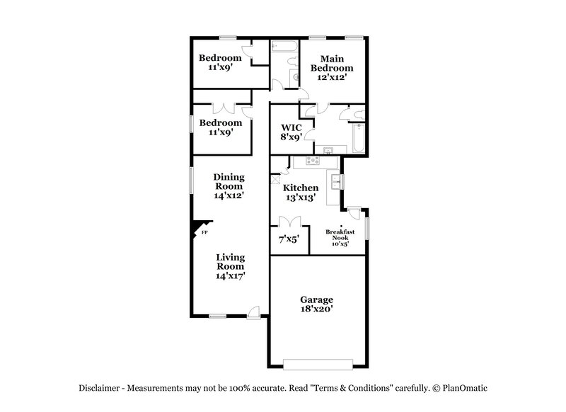 1,700/Mo, 15154 Elstree Dr Channelview, TX 77530 Floor Plan View