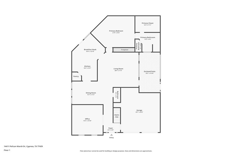 2,135/Mo, 14411 Pelican Marsh Dr Cypress, TX 77429 Floor Plan View