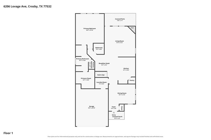 1,995/Mo, 6206 Lovage Ave Crosby, TX 77532 Floor Plan View