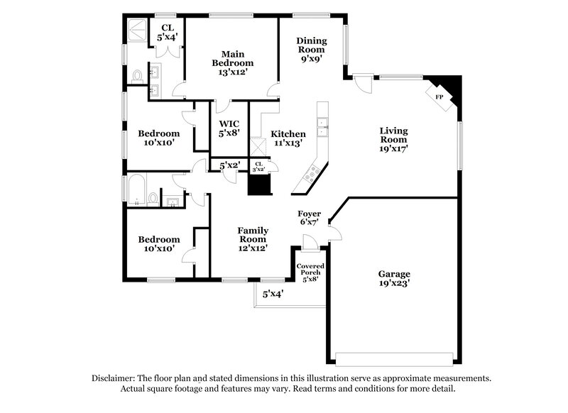 2,220/Mo, 1227 Hidden Canyon Rd Katy, TX 77450 Floor Plan View