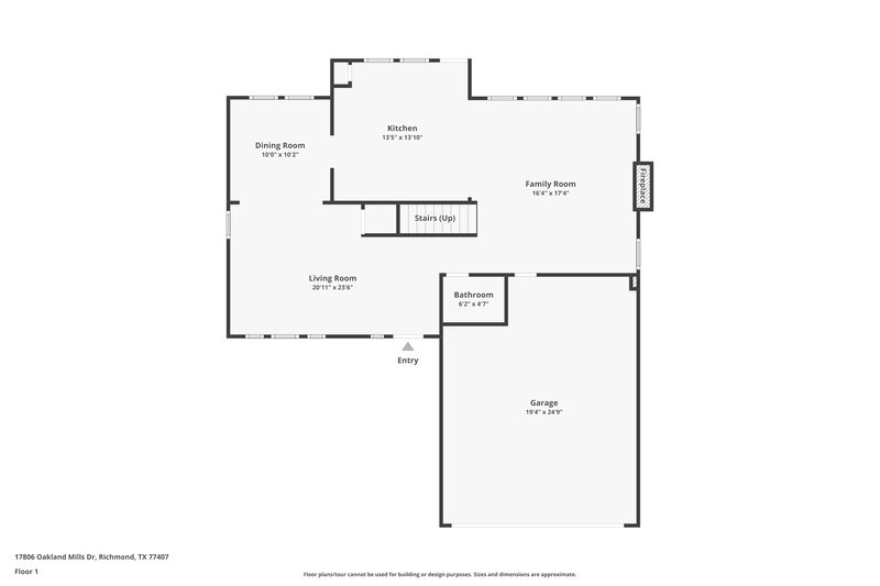 1,975/Mo, 17806 Oakland Mills Dr Richmond, TX 77407 Floor Plan View